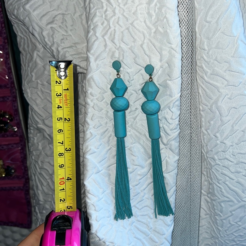 Blue chandelier earrings (Zara?)